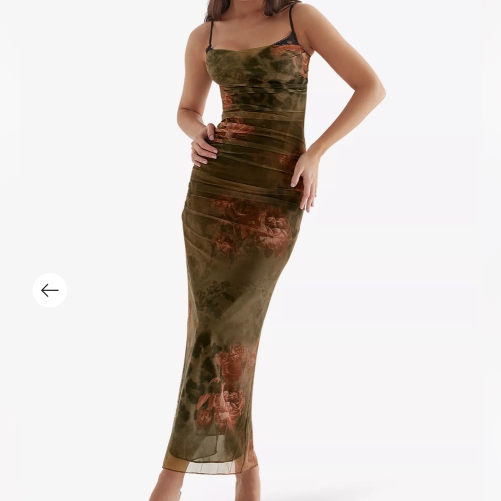 Nalini floral and leopard House of CB midi dress